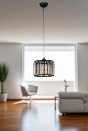 Opviq 9040-8 Lámpara de araña negra con altura ajustable